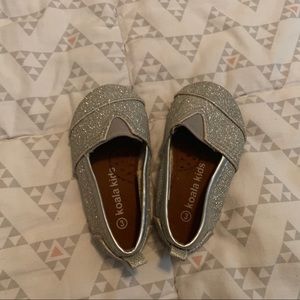Silver sparkle shoes